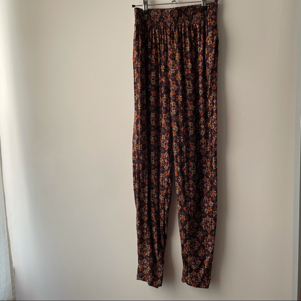 YASMIN FLORAL PANTS ELASTIC VTG